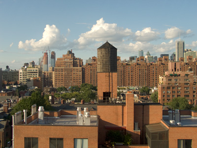 New York landscapes with cranes